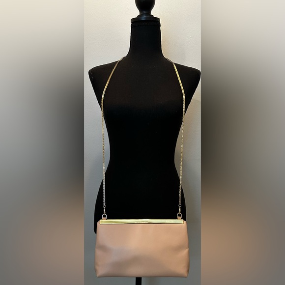 TED BAKER Two Tone Nude/Animal Print Leather Crossbody Bag - Picture 2 of 11